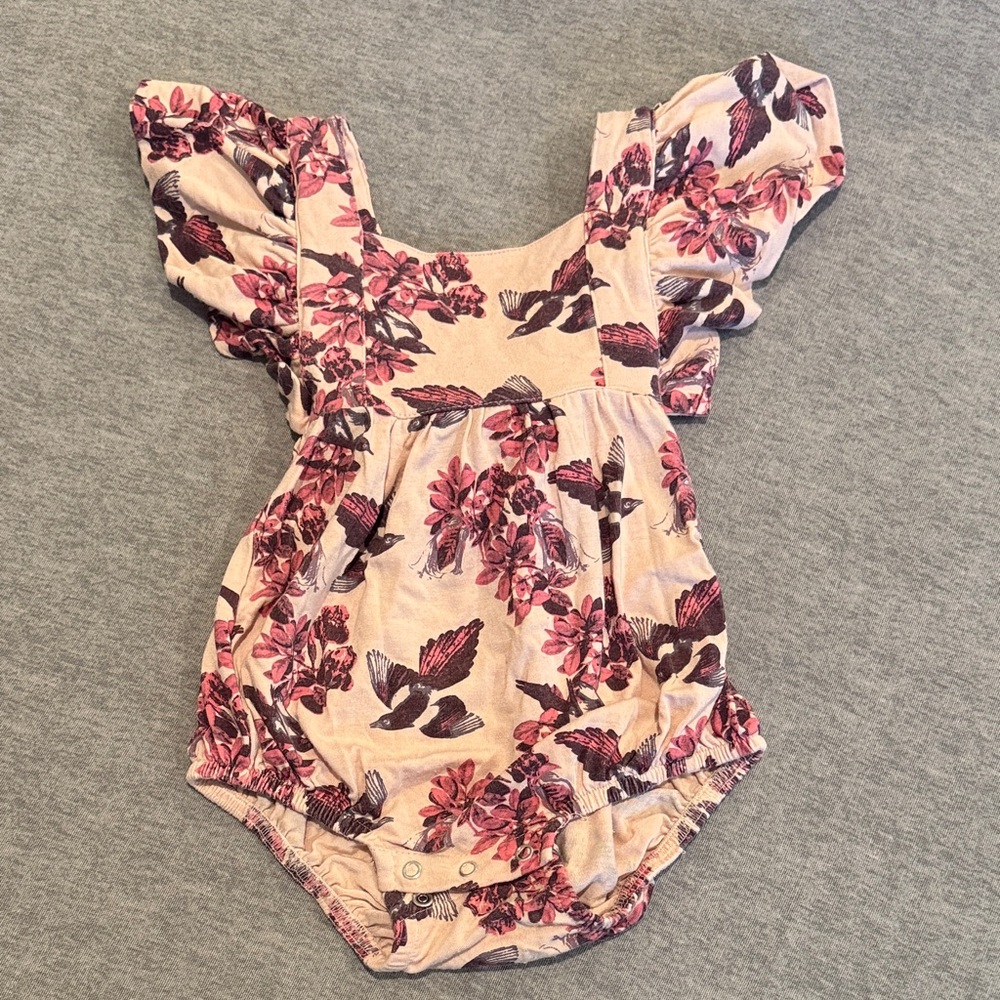 Kate Quinn Pink and Purple Baby Romper